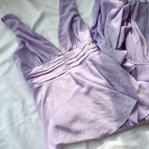 Lulu's Celebration Time Lavender Tiered Midi Dress